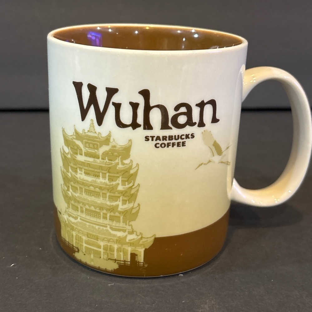 Starbucks Wuhan China City Mug 16oz 2015 Brown Cream Collector Series